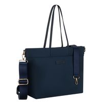 shopperka damska w granatowym kolorze zamykana klipsem
