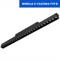 Szynowa lampa z diodami magnetyczna 3-fazowa 811 Domeno LED 24W 3000K czarna