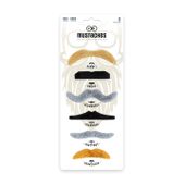 Sztuczne wąsy 3 kolory samoprzylepne, 6 szt.