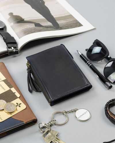 duży portfel w stylu retro z dwiema kieszeniami na monety - rovicky na Arena.pl