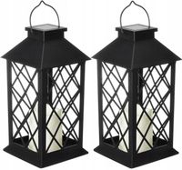 2x Latarenka ogrodowa LED SOLARNA Lampion Latarnia Znicz SuperLED