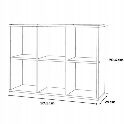 REGAŁ NA KSIĄŻKI BIAŁY OTWARTY 6 POJEMNYCH DREWNIANYCH PÓŁEK NA na Arena.pl