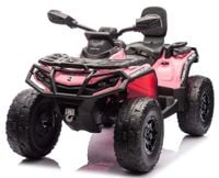 Quad Na Akumulator Can-Am Licencja 4x200W 24V Ekoskóra Koła Eva Różowy