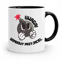 Kubek Czarny Dla Przyjaciela Bombowy Przyjaciel Z Nadrukiem Ze Zdjęciem