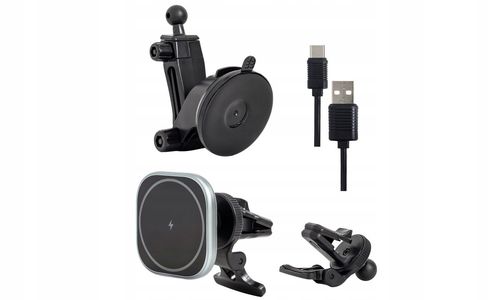 Uchwyt do smartfonów Silver Monkey ładowarka samochodowa MagSafe 15W na Arena.pl