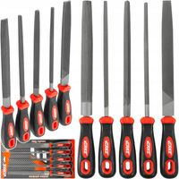 VERKE V05079 ZESTAW PILNIKÓW ŚLUSARSKICH ZDZIERAK PŁASKI OKRĄGŁY 20cm