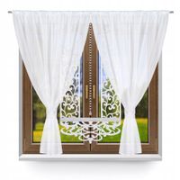 P2 Firana nowoczesna KOMPLET do salonu sypialni panel ekran glamur 300x150