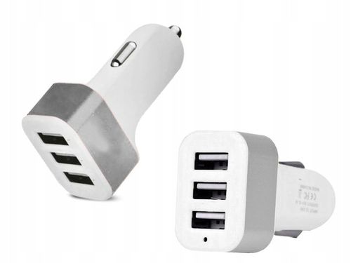 ŁADOWARKA SAMOCHODOWA 2x USB + KABEL 3W1 USB-C MICRO USB APPLE LIGHTNING na Arena.pl