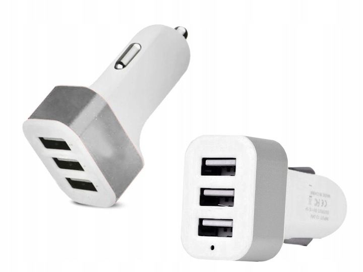 ŁADOWARKA SAMOCHODOWA 2x USB + KABEL 3W1 USB-C MICRO USB APPLE LIGHTNING zdjęcie 3