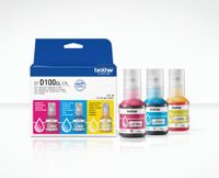 Brother BTD100CLVAL 3 Bottles Value Pack, C/M/Y