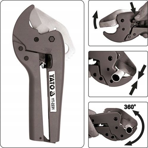 NOŻYCE OBCINAK SZCZYPCE DO RUR PCV PP 3-42MM YATO na Arena.pl