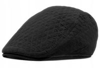 Kaszkiet męski ocieplany pikowany czarny