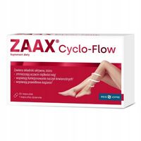ZAAX CYCLO-FLOW na ciężkie nogi ruszczyk, hesperydyna, fruitflow 30 kaps