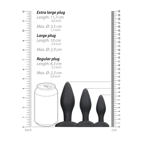 shots ouch! apex zestaw zatyczek silikonowych, anatomiczny kształt na Arena.pl