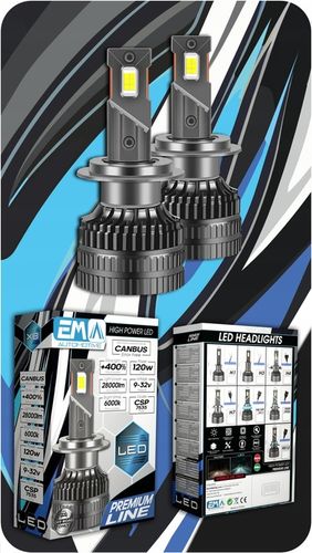 Żarówki Retrofit LED H7 CSP 120W 28000LM MOCNE CANBUS na Arena.pl