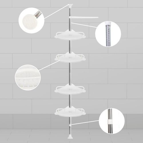 PÓŁKA ŁAZIENKOWA NAROŻNA POD PRYSZNIC TELESKOPOWA DO ŁAZIENKI KOSMETYK 305c na Arena.pl