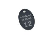 Numerki hotelowe z plexi grawer 50 szt. k.szary 3x6 cm