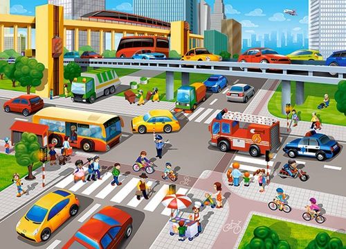 Puzzle 60el. city rush na Arena.pl