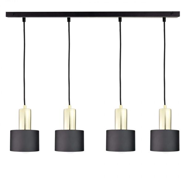 Lampa wisząca 4xE27 LUCE BLACK GOLD zdjęcie 1