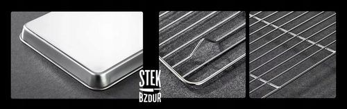 Zestaw 3x Kratka Ociekowa z Tacką do Odpoczynku Mięsa Pieczenia Chłodzenia na Arena.pl