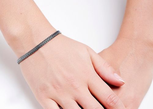 Staviori Bransoleta  Srebro rodowane BDX3700 na Arena.pl