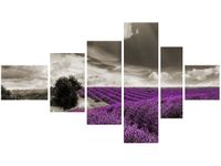 100CM 180CM OBRAZ 6 ELEM LAWENDOWY WIDOK ŚCIENNY