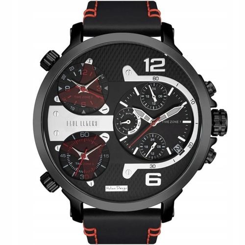 Duży zegarek męski Paul Lorens TEZERT multidatownik + strefy czasowe GRAWER na Arena.pl