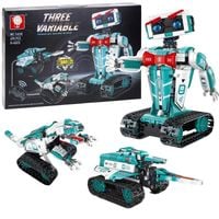 klocki konstrukcyjne robot sterowany model 3w1 czołg dinozaur 698el