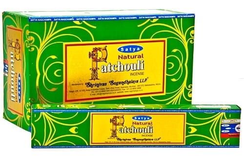 Kadzidełka naturalne Patchouli Satya 15g zdjęcie 1