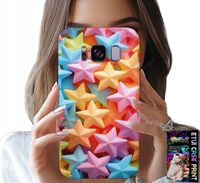 ETUI DO SAMSUNG GALAXY S8 - KOLOROWE GWIAZDKI GWIAZDA FUTERAŁ +FOLIA