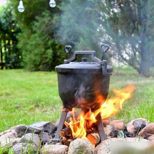 KOCIOŁEK emaliowany garnek myśliwski 4l na ognisko na Arena.pl