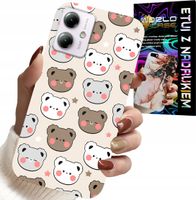 ETUI DO MOTOROLA MOTO G14 - MIŚ MISIE WZORY DLA NAJMŁODSZYCH + SZKŁO