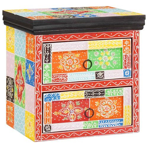 Szafka Nocna Wielokolorowe 40 x 30 x 40 cm Lite drewno mango na Arena.pl