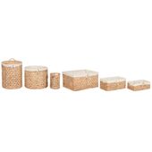 Pudełko ozdobne Home ESPRIT Naturalny Hiacynt Wodny Tropikalny