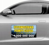 MAGNES na samochód MATA MAGNETYCZNA REKLAMA 30x60 CM FOTOWOLTAIKA