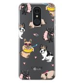 Lg Q7 | clear | etui na telefon guma silikon wzory + szkło