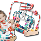 edukacyjny drewniany labirynt przeplatanka zwierzeta zoo nauka prezent