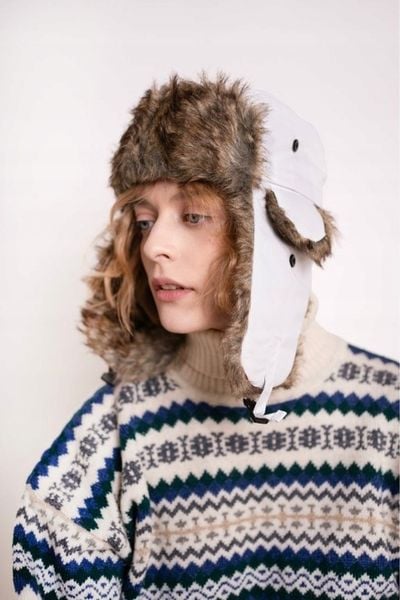 Czapka uszanka Syberia - uszatka chroniąca uszy, pilotka Czarny zdjęcie 10