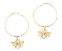 kolczyki koła z muchą klasyczny kryształ