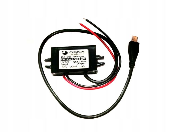 WZMOCNIONA ładowarka 12V x 1x5V/3,6A micro USB zdjęcie 4