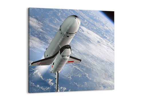 Obraz Na Płótnie - Sputnik Orbita - 40X40 Cm - Ac40X40-0496 na Arena.pl