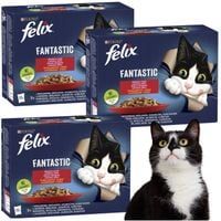 karma mokra dla kota felix fantastic wiejskie smaki mix z mięsem 36 x 85g