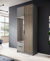 Wysoka Szafa + Nadstawka 105cm Lamele h 250cm NELA