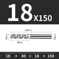 Frez Trzpieniowy VHM 3-Ostrzowy Rozmiar: Ø18x80x18Dx150L