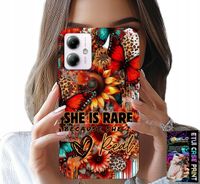 ETUI DO MOTOROLA MOTO G14 - SHE IS RARE, SŁONECZNIKI, KWIATY, MOTYLE