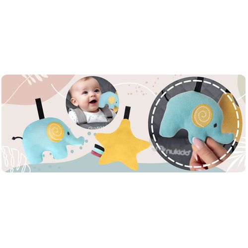 Leżaczek bujaczek z zabawkami NK-52 Nukido - antracyt na Arena.pl