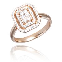 Pierścionek stal chirurgiczna platerowana złotem PST908, Rozmiar US7 EU14