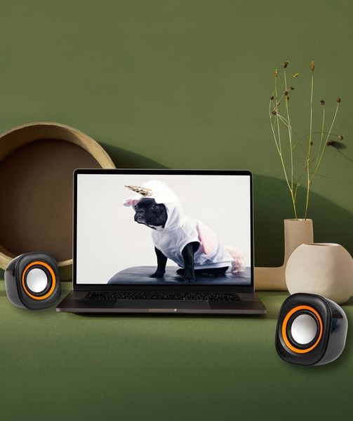 GŁOŚNIKI KOMPUTEROWE DO KOMPUTERA PC LAPTOPA USB MP3 MINI JACK 3.5 mm zdjęcie 4