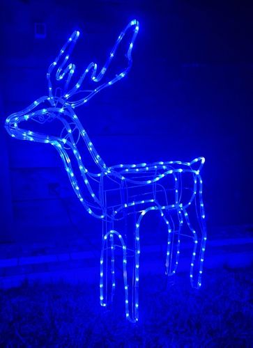 Renifer LED Świąteczny Świecący Figurka Na Zewnątrz XL 85 Duży Niebieski na Arena.pl