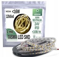 Taśma LED SMD 24V 16W 600 diod IP20 NEUTRALNA 5mb